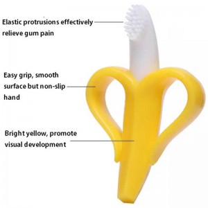 Banaan Baby TEETHER Siliconen Baby Tandborstel Baby Mini Tandborstel Training Tandenborstel en speelgoed speelgoed